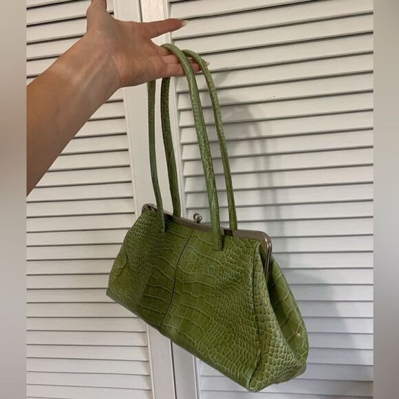 Nine West Green faux Crocodile skin shoulder bag - Picture 5 of 11
